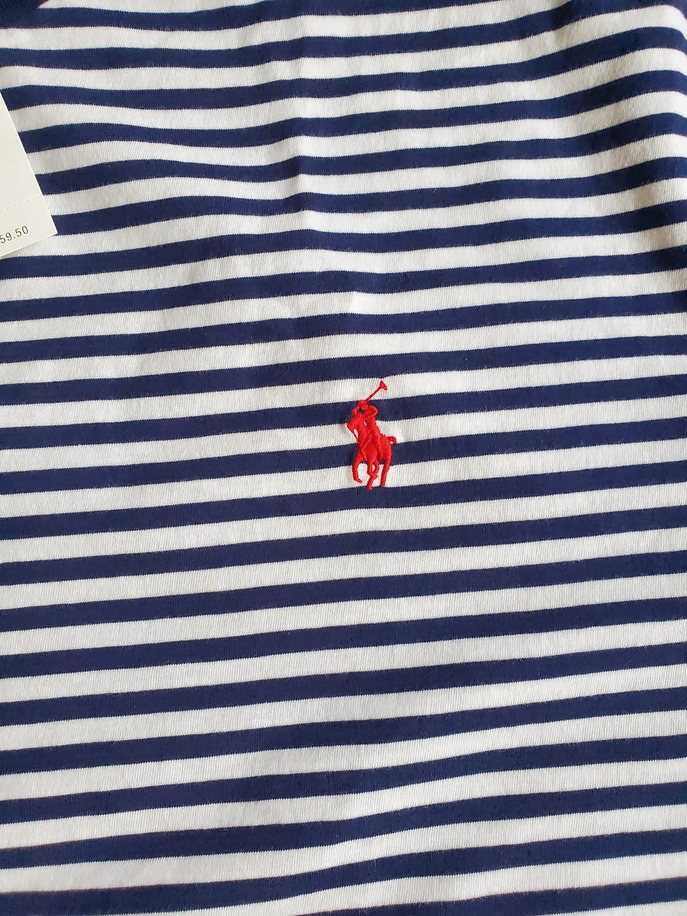 Polo Ralph Lauren Men's Big & Tall Short-Sleeve White-Navy Strip T-Shirt XLT
